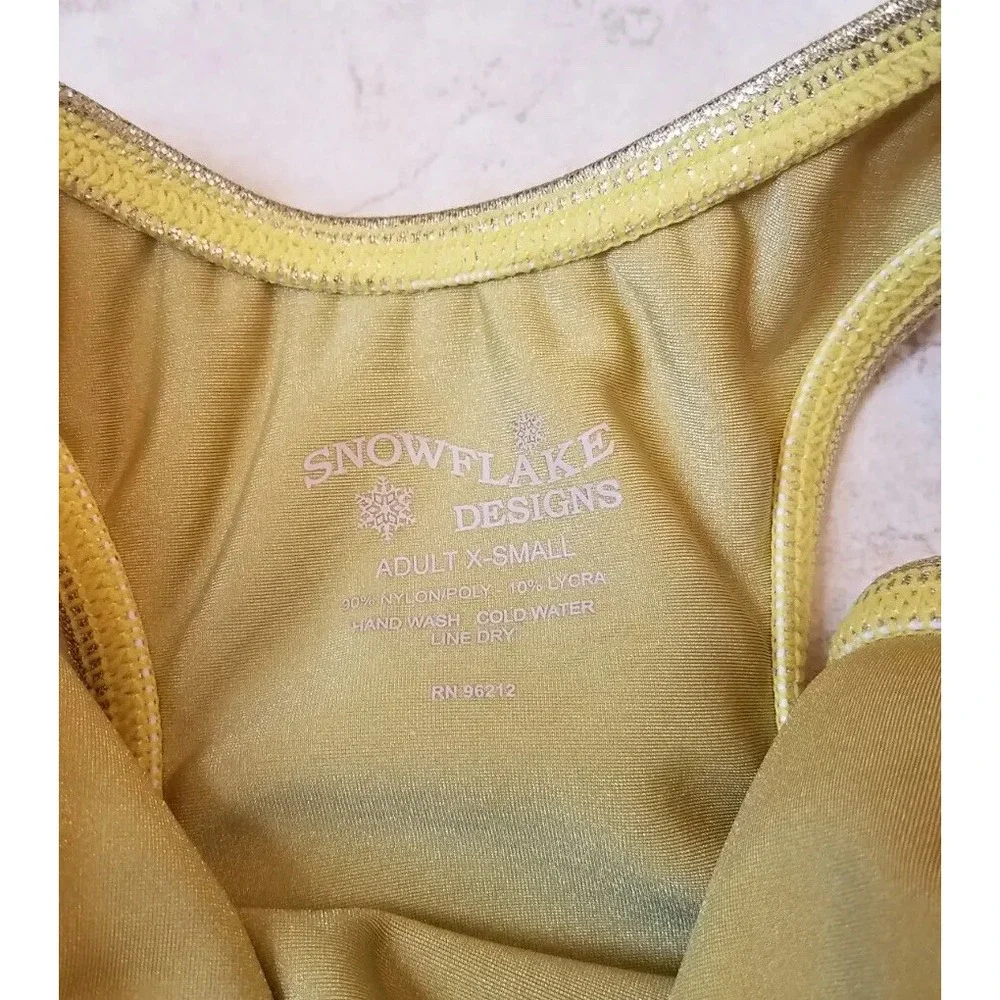 Snowflake Designs Pink Gold Sea Mermaid Gymnastic Dance‎ Leotard Adult XS NEW